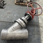 Alloy Steel BB Y Pattern Globe Valve, 12'' 600LB, ASTM A217 WC9 Body, ASTM A217 WC9 Trim, BW Ends