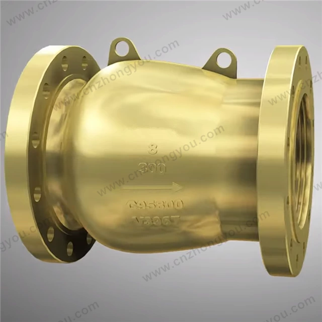 Aluminum Bronze C95800 Axial Flow Check Valve, 8'' 300LB, ASTM B148 C95800 Body, Monel K500 Trim, RF Ends