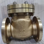 Aluminum Bronze C95800 Swing Check Valve, 3'' 150LB, ASTM B148 C95800 Body, ASTM B148 C95800 Trim, Flanged Ends