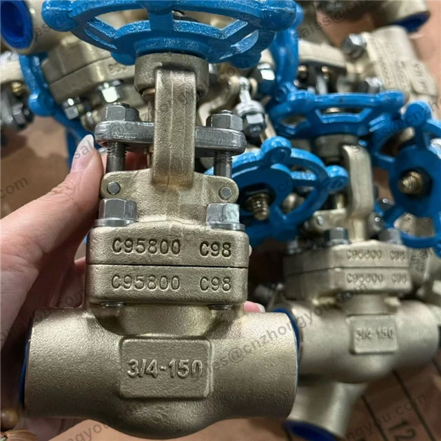 Aluminum Bronze Gate Valve, 0.75'' 150LB, B148 C95800 Body, C63200 Trim, NPT Ends