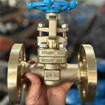Aluminum Bronze Gate Valve, 0.75'' 300LB, B148 C95800 Body, C63200 Trim, Flanged Ends
