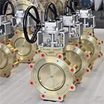 Aluminum Bronze Lug Butterfly Valve, 8'' 150LB, ASTM B148 C95800 Body, C95800 Disc, Wafer Type