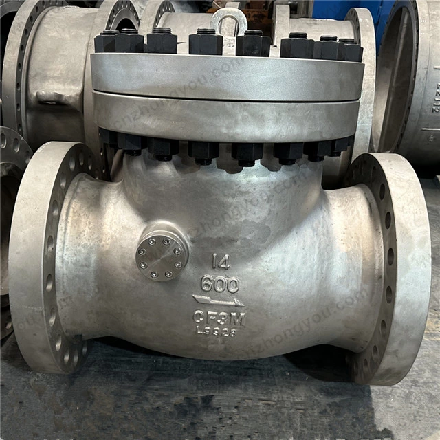Bolted Bonnet Tilting Disc Check Valve, 14'' 600LB, ASTM A351 CF3M Body, ASTM A182 F316L Trim, Flange Ends