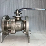 DIN 316L Ball Valve, 2'' 150LB, ASTM A351 CF3M Body, ASTM A182 F316L Ball, Flange Ends