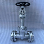 DIN Bellow Sealed Gate Valve, DN80 PN40, ASTM A351 CF3 Body, F316Ti Bellows, Flanged Ends