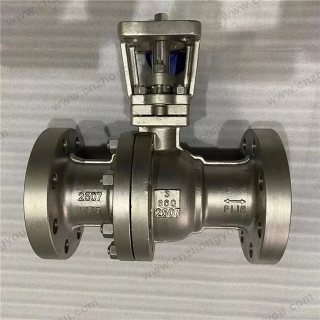 Duplex stainless steel Ball Valve, 3‘’ 600LB, 2507 Body, F53 Ball, Devlon Seat, Wormgear Operated