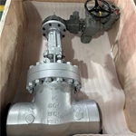 Electric Actuator Gate Valve, 10'' 600LB, ASTM A217 WC6 Body, WC6+STL Trim, BW Ends, Electric Actuator