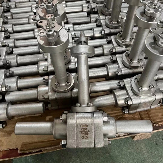 Extended Body Bonnet Ball Valve, DN20 PN25, ASTM A182 F304 Body, ASTM A182 F304 Trim, BW Ends