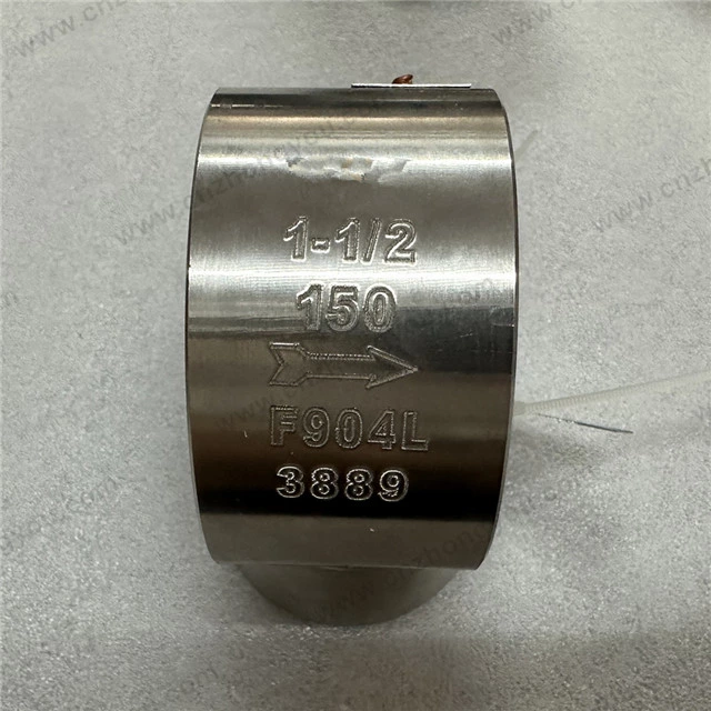 Forged F904L Disco Check Valve, 1.5'' 150LB, ASTM A182 F904L Body, UNS N08904 Trim