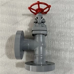 Forged Steel Angle Globe Valve, DN40 PN63, A105N Body, Stellited Trim, RF Ends