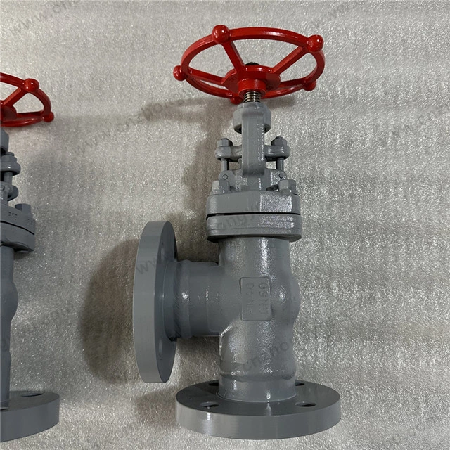 Forged Steel Angle Stop Valve, DN50 PN40, A105 Body, 13Cr Trim, RF Ends
