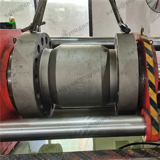 Forged Steel Axial Flow Check Valve, 16'' 2500LB, ASTM A350 LF2 Body, ASTM A352 LF2+STL Trim, Flanged Ends