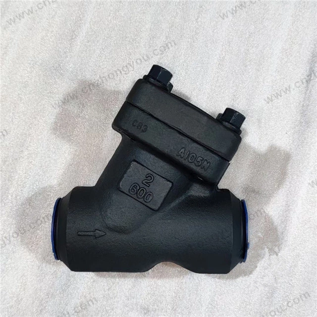 Forged Steel Y Pattern Piston Check Valve, 2'' 600LB, A105N Body, F321 Disc, Butt Weld