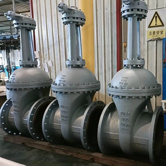 GOST GATE VALVE, DN600 PN16, 20ГМЛ Body, LC1 Trim, Flanged Ends, Gearbox