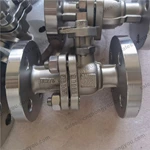 Hastelloy Ball Valve, DN15 PN40, C276 Body, C276 Ball, Flanged Ends, Lever Operated