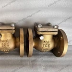 JIS Swing Check Valve, 40A 10K, C95800 Body, C95800 Trim, Flange Ends
