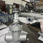 Motor Operation Gate Valve, 12'' 600LB, ASTM A217 WC6 Body, WC6+STL Trim, BW Ends, Electric Actuator