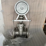 Non Rising Stem Chain Gate Valve, DN125 PN16, ASTM A351 CF8M Body, ASTM A182 F316 Trim, RF Ends, Chain Operation