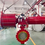 Pneumatic Actuator Lug Butterfly Valve, 12'' 150LB, ASTM A216 WCB Body, CA15 Disc