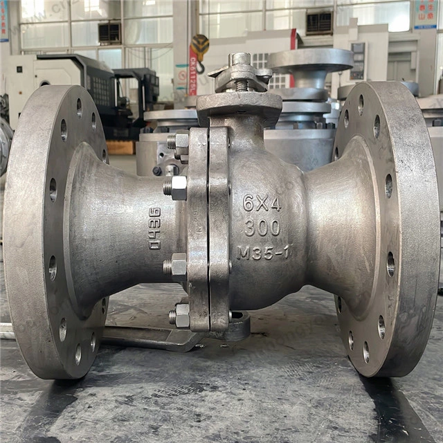 Reduced Bore Monel Ball Valve, 6''x4'' 300LB, M35-1 Body, Monel K500 Ball, RF Ends