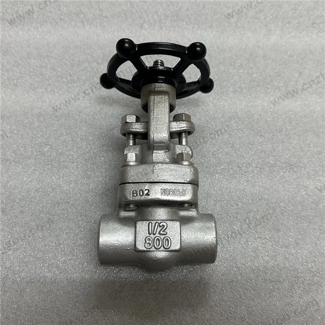 UNS N08020 Gate Valve, 0.5'' 800LB, N08020 Body, Nickel Alloy F20 Trim, SW Ends