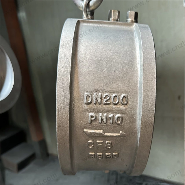 World Famous Brand KSB Wafer Check Valve, DN200 PN10, ASTM A351 CF8 Body, SS304 Trim