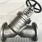 Y Pattern Bellow Seal Globe Valve, DN200 PN25, 1.4470 Body, 1.4470 Trim, Flange Ends