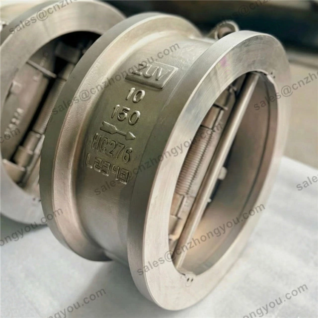 ZUV Dual Plate Check Valve, 10'' 150LB, HC276 Body, HC276 Trim